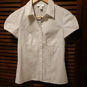 Ann Taylor Petites Cream Blouse
